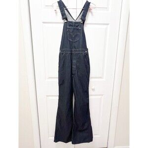 Vintage Levis Orange Tab Overalls Dark Wash Flared 14” Waist 31” Inseam